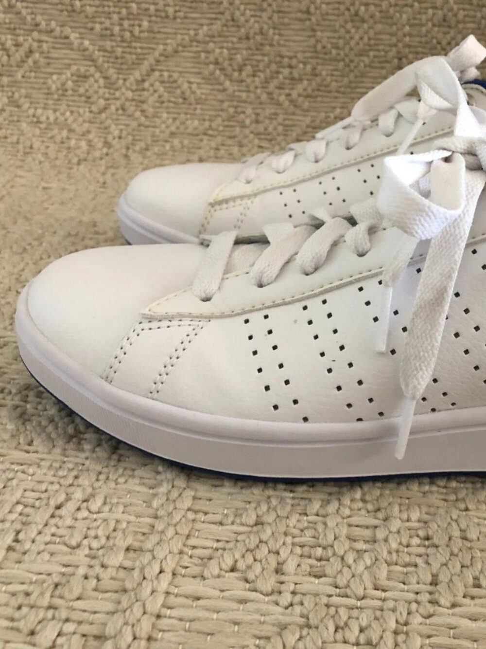 K-Swiss Men's Base Court Casual Tennis Sneakers White Leather Size 8 - Picture 5 of 16